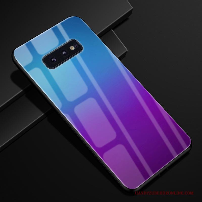 Samsung Galaxy S10e Hoesje Ster Verloop Glas Pas Purper Bescherming Hoes