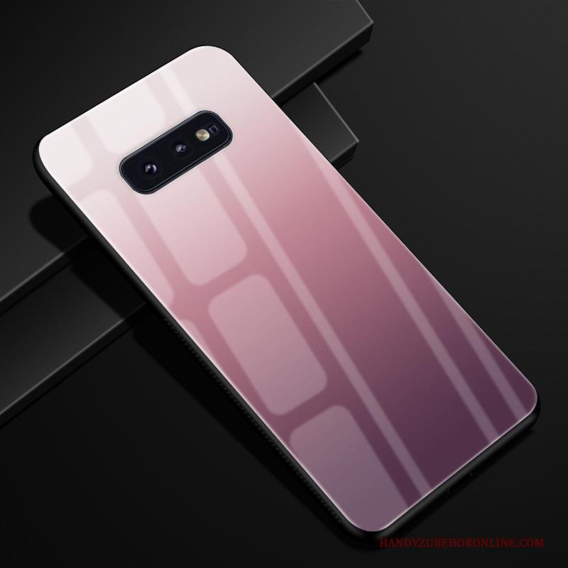 Samsung Galaxy S10e Hoesje Ster Verloop Glas Pas Purper Bescherming Hoes