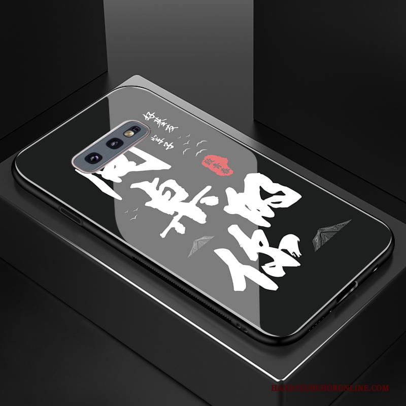 Samsung Galaxy S10e Hoesje Telefoon Anti-fall Zwart Bescherming Ster Glas Siliconen