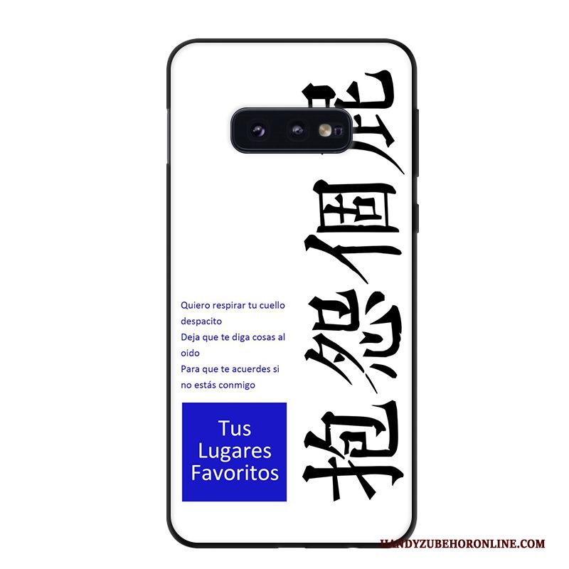 Samsung Galaxy S10e Hoesje Vintage Persoonlijk Trend Schrobben Ster Rood Bescherming