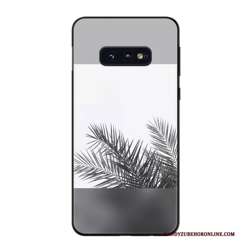 Samsung Galaxy S10e Hoesje Vintage Persoonlijk Trend Schrobben Ster Rood Bescherming