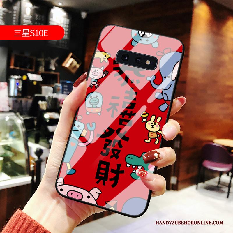 Samsung Galaxy S10e Net Red Schrobben Hoesje Telefoon Persoonlijk Wit Pas Ster