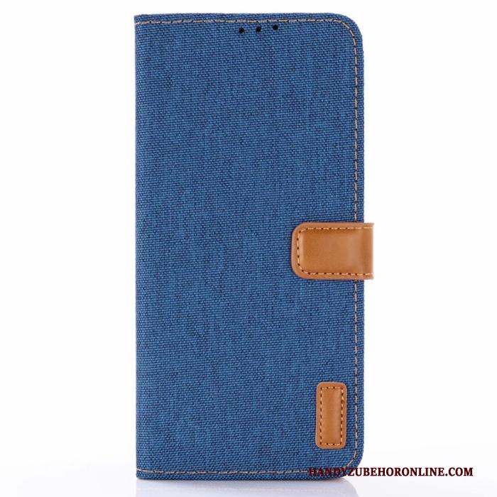 Samsung Galaxy S10e Patroon Denim Hoes Hoesje Telefoon Blauw Bescherming Leren Etui