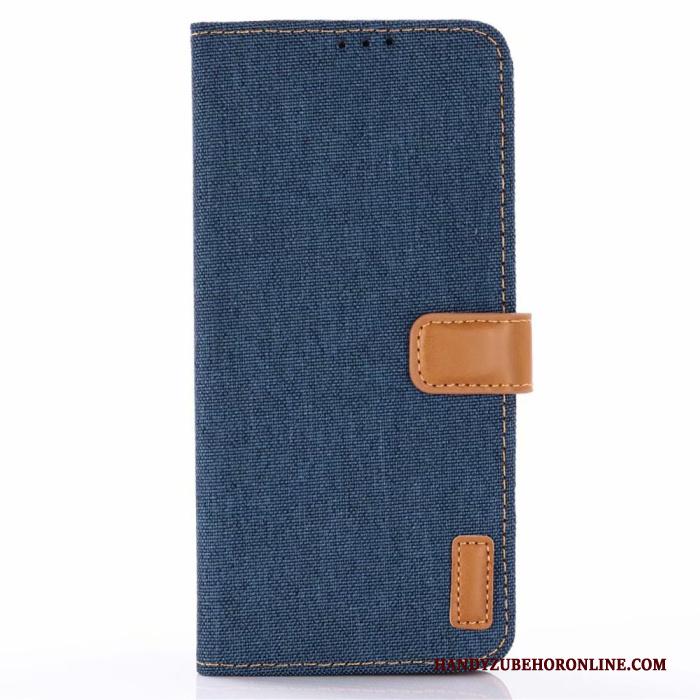 Samsung Galaxy S10e Patroon Denim Hoes Hoesje Telefoon Blauw Bescherming Leren Etui