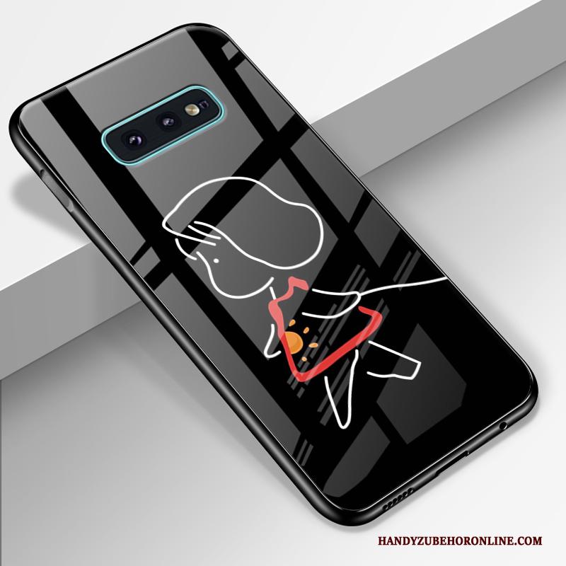 Samsung Galaxy S10e Siliconen Hoesje Telefoon Bescherming Anti-fall Ster Trend Gehard Glas