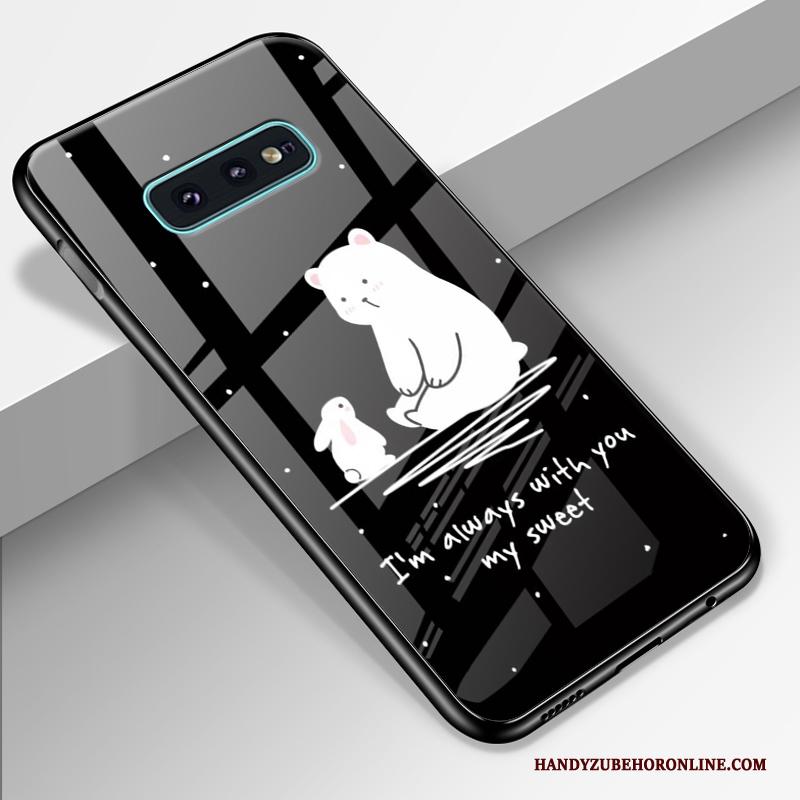 Samsung Galaxy S10e Siliconen Hoesje Telefoon Bescherming Anti-fall Ster Trend Gehard Glas