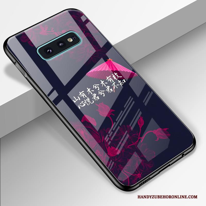 Samsung Galaxy S10e Siliconen Hoesje Telefoon Bescherming Anti-fall Ster Trend Gehard Glas