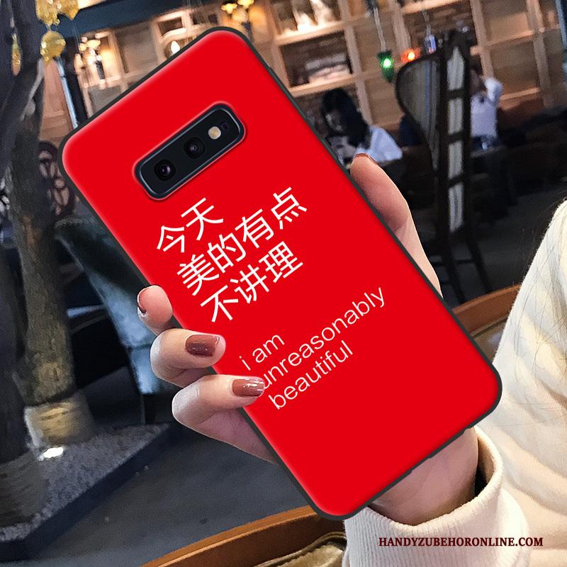 Samsung Galaxy S10e Zacht Hoesje Telefoon Lovers Rood Siliconen Ster Grappig