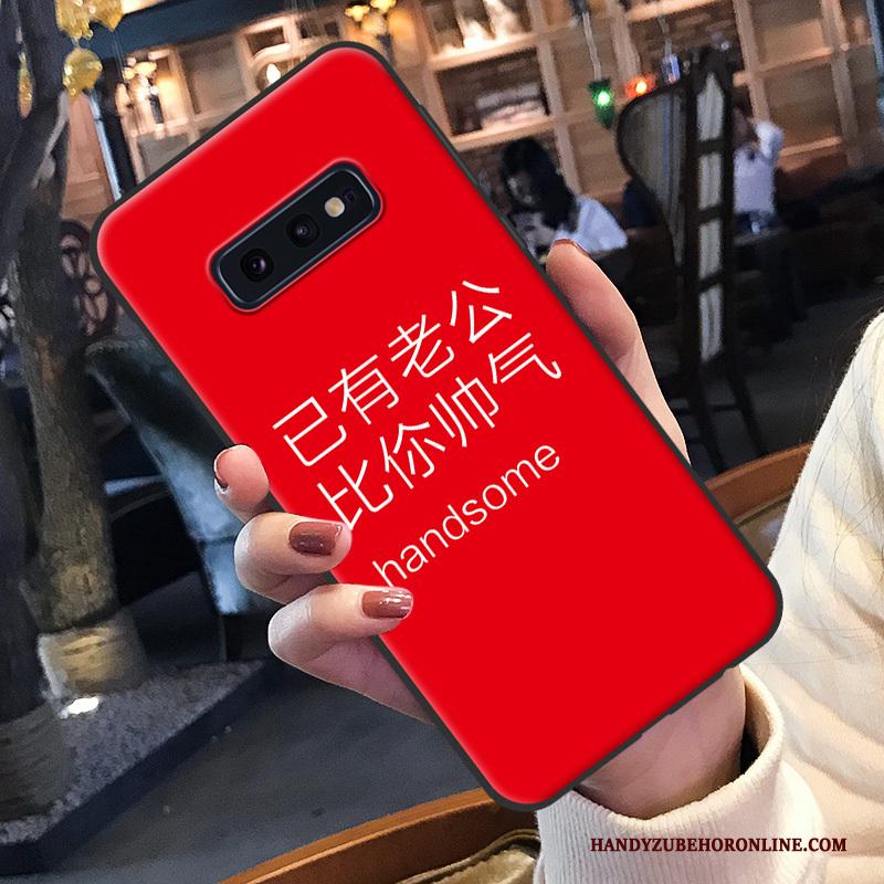 Samsung Galaxy S10e Zacht Hoesje Telefoon Lovers Rood Siliconen Ster Grappig