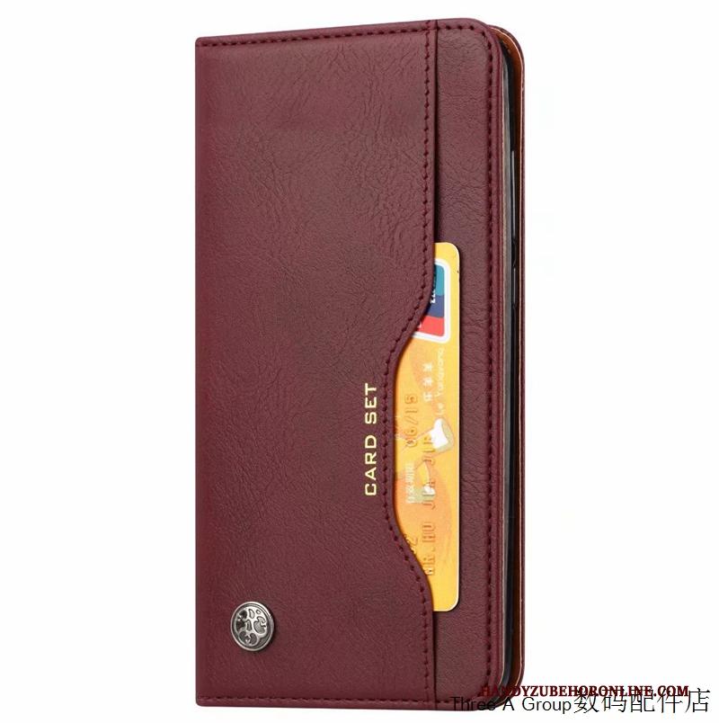 Samsung Galaxy S20 Hoes Eenvoudige Bescherming Leren Etui Folio Hoesje Telefoon Anti-fall