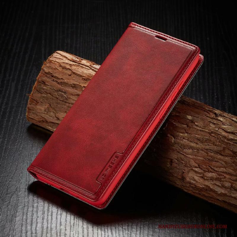 Samsung Galaxy S20 Hoesje Bescherming Rood Hoes Ster Folio All Inclusive Leren Etui