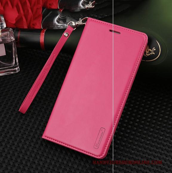 Samsung Galaxy S20 Hoesje Bescherming Roze Hanger Anti-fall Magnetisch Leren Etui Folio