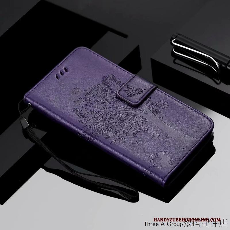 Samsung Galaxy S20 Purper Mooie Kat Hoes Anti-fall Clamshell Hoesje Telefoon