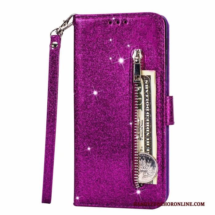 Samsung Galaxy S20 Ultra Hoesje Ster Kaart Bescherming Hoes Zilver Leren Etui Roze