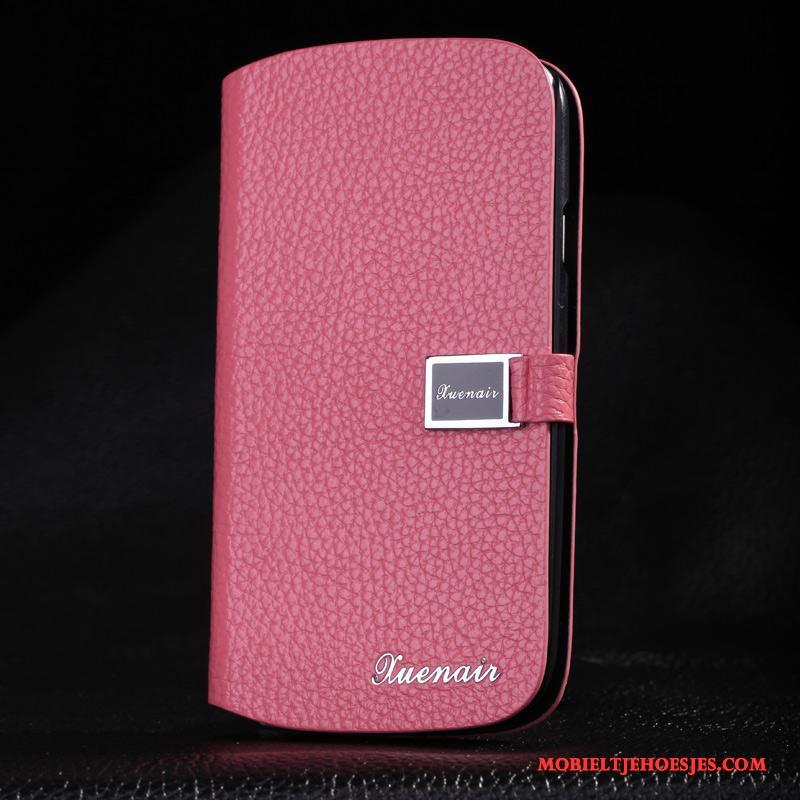 Samsung Galaxy S3 Echt Leer Rood Mobiele Telefoon Leren Etui Ster Hoesje Telefoon Bescherming