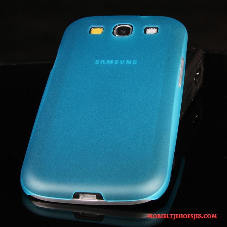 Samsung Galaxy S3 Hoesje Schrobben Trend Doorzichtig Hoes Ster Groen Dun