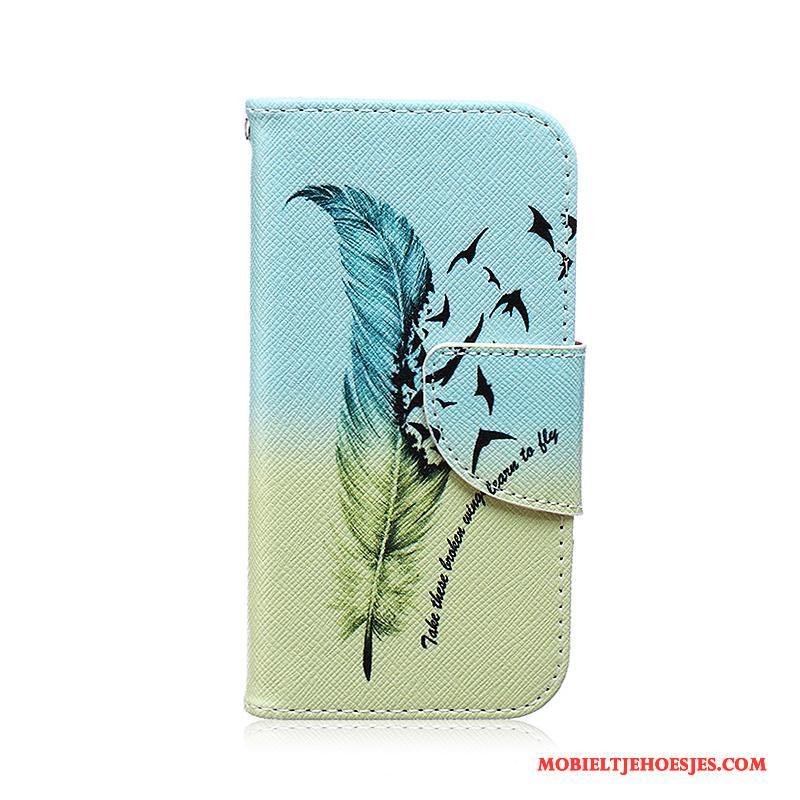 Samsung Galaxy S3 Leren Etui Zwart Geschilderd Hoes Bescherming Hoesje Telefoon Ster