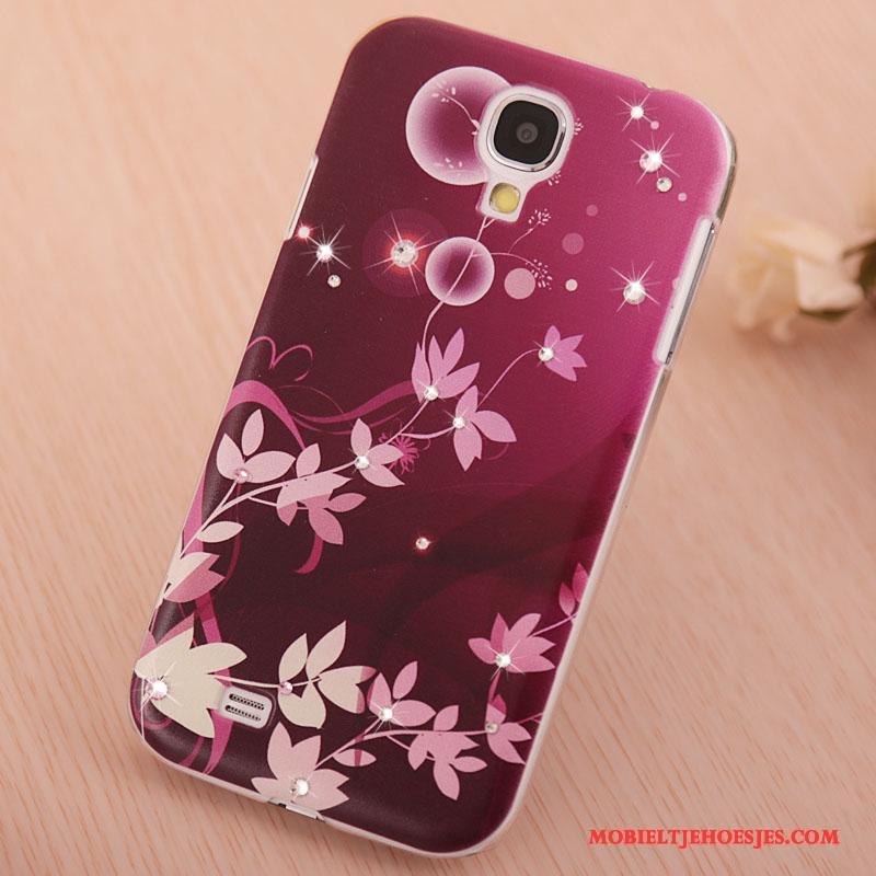 Samsung Galaxy S4 Bescherming Hoesje Telefoon Roze Ster