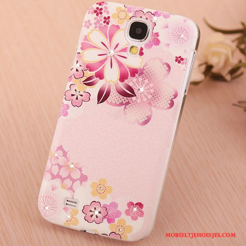 Samsung Galaxy S4 Bescherming Hoesje Telefoon Roze Ster