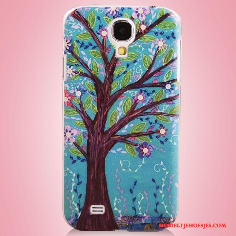 Samsung Galaxy S4 Hoes Bescherming Ster Blauw Hoesje Telefoon Geschilderd