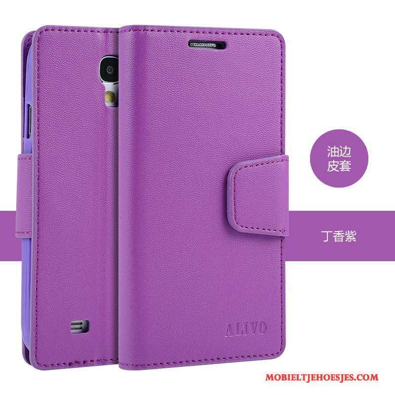 Samsung Galaxy S4 Hoesje Telefoon Leren Etui Roze Clamshell Zacht Bescherming Nieuw