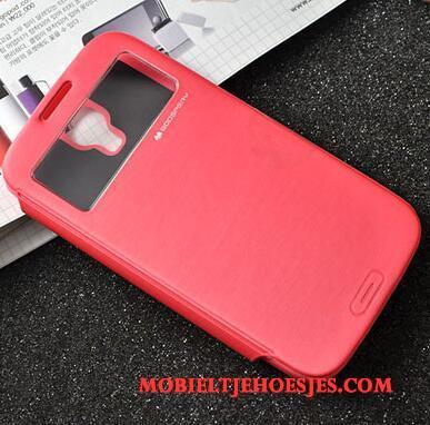 Samsung Galaxy S4 Purper Hoesje Telefoon Anti-fall Bescherming Leren Etui Folio Siliconen