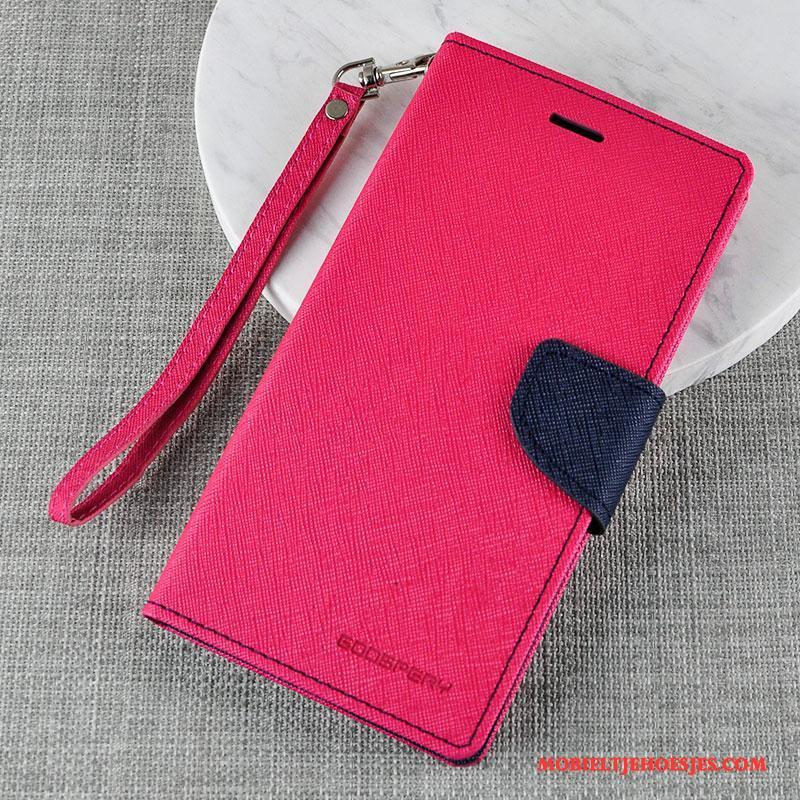 Samsung Galaxy S4 Purper Hoesje Telefoon Anti-fall Bescherming Leren Etui Folio Siliconen