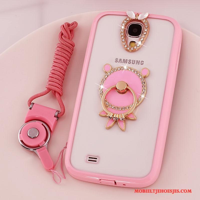 Samsung Galaxy S4 Ring Hanger Siliconen Ster Hoesje Telefoon Bescherming Roze