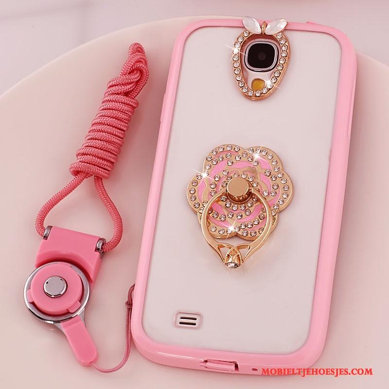 Samsung Galaxy S4 Ring Hanger Siliconen Ster Hoesje Telefoon Bescherming Roze