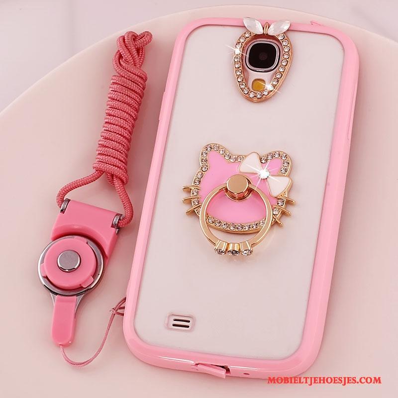 Samsung Galaxy S4 Ring Hanger Siliconen Ster Hoesje Telefoon Bescherming Roze