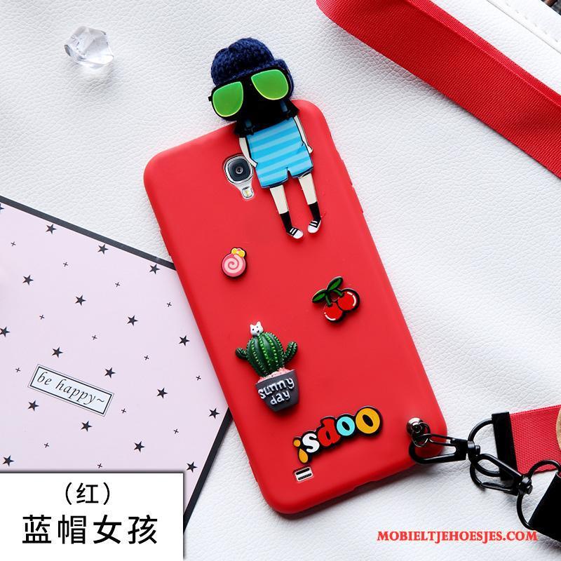 Samsung Galaxy S4 Rood Mooie Hoes Anti-fall Zwart Bescherming Hoesje Telefoon