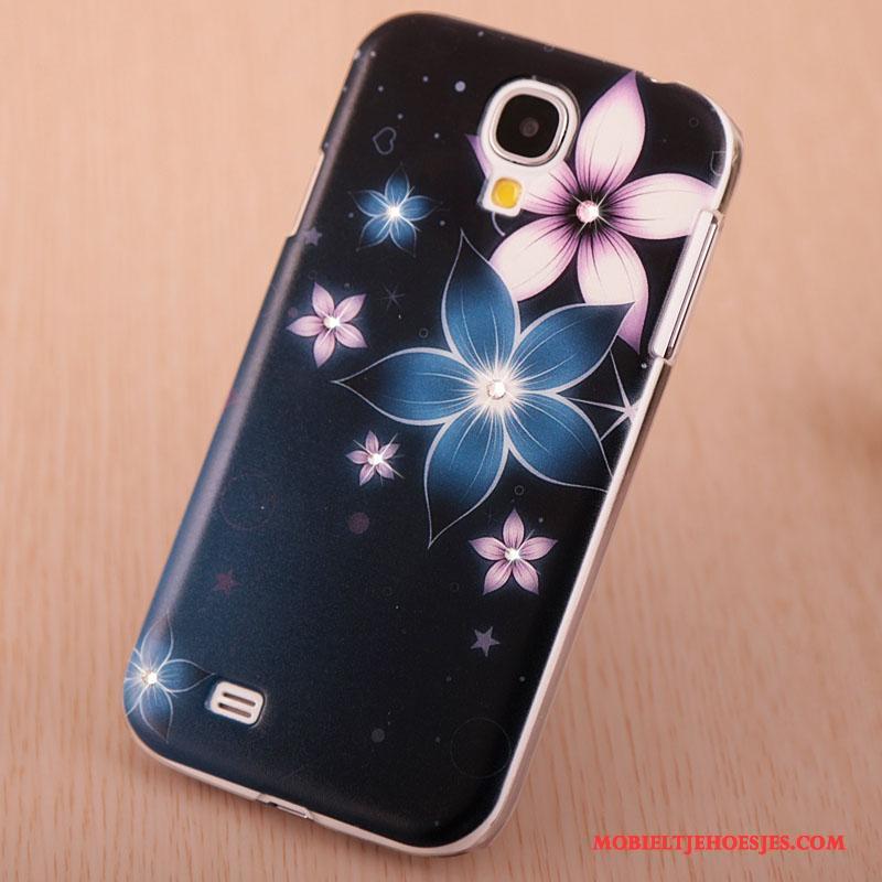 Samsung Galaxy S4 Ster Met Strass Hoesje Telefoon Zwart Bescherming Geschilderd