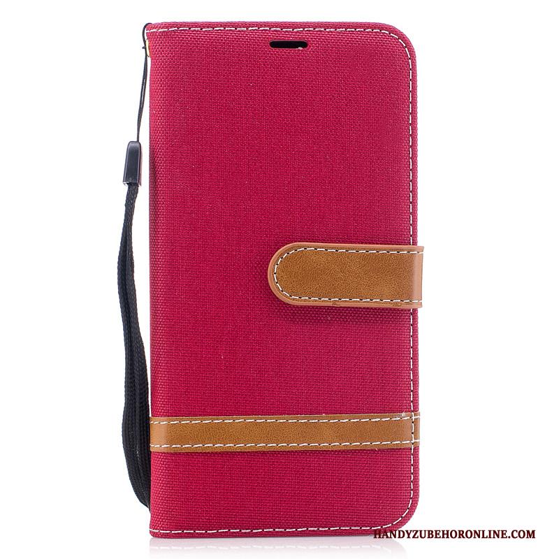 Samsung Galaxy S41 Leren Etui Scheppend Nieuw Rood Hoesje Telefoon Ster Kaart