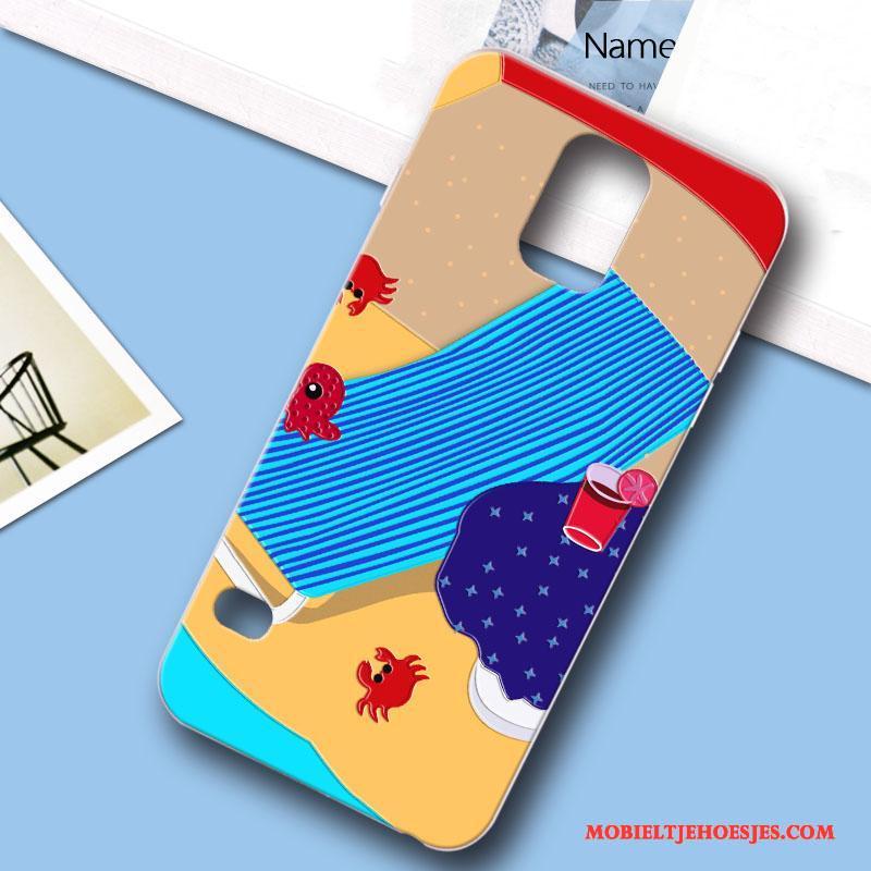 Samsung Galaxy S5 Hard Bescherming Hoes Siliconen Blauw Hoesje Telefoon Ster