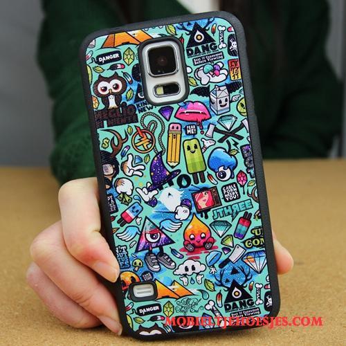 Samsung Galaxy S5 Hoesje Anti-fall Hard Omlijsting Zacht Wit Bescherming Achterklep