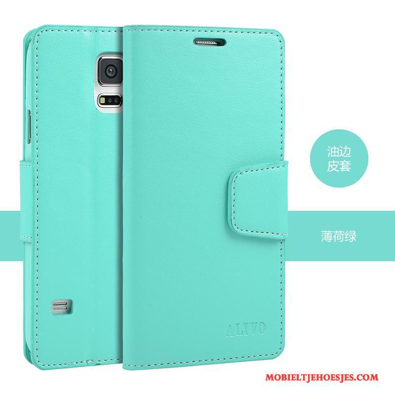 Samsung Galaxy S5 Hoesje Bescherming Siliconen Hoes Leren Etui Zacht Ster Clamshell