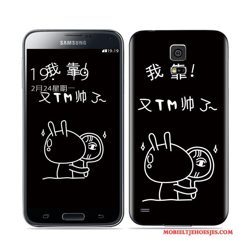 Samsung Galaxy S5 Hoesje Kleur Mobiele Telefoon Ster Wit Goud Achterklep