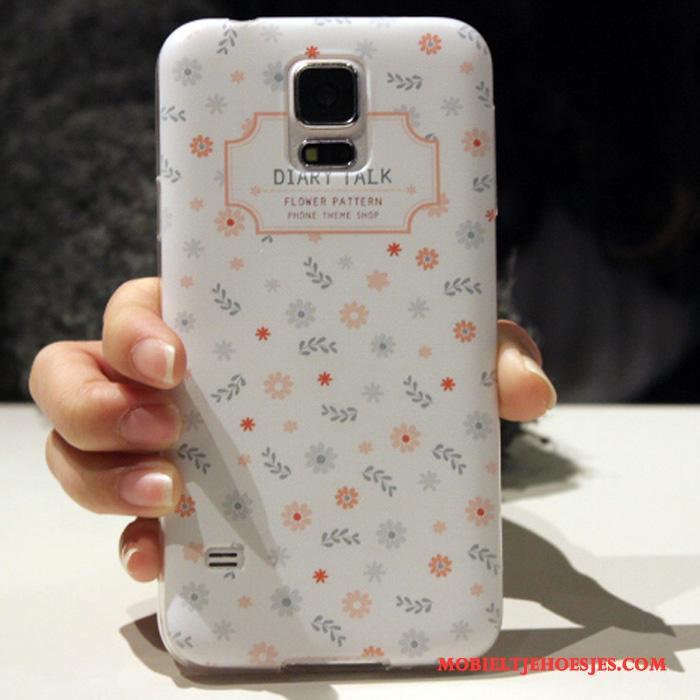 Samsung Galaxy S5 Hoesje Telefoon Anti-fall Blauw Siliconen Zacht Bescherming Spotprent