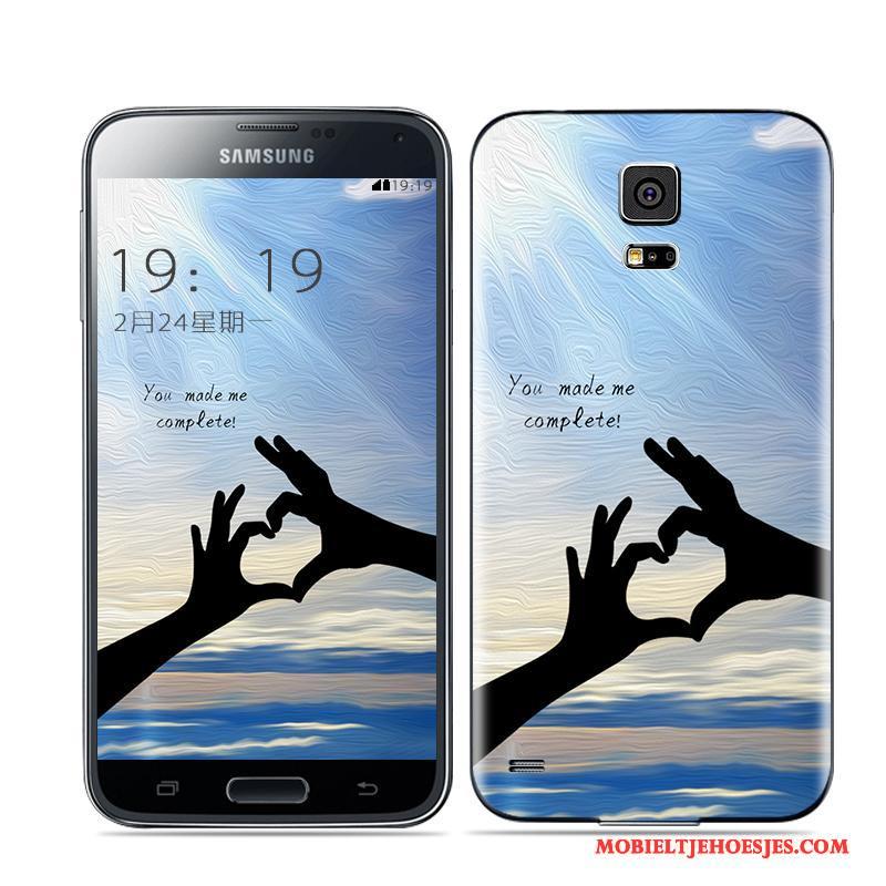 Samsung Galaxy S5 Mobiele Telefoon Achterklep Zwart Hoesje Ster Telefoon