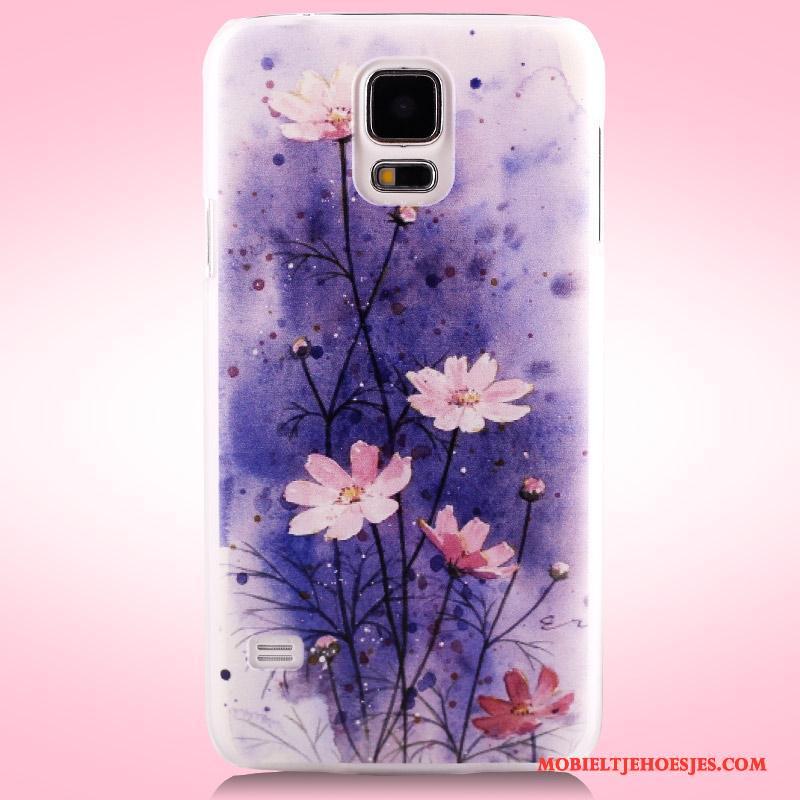 Samsung Galaxy S5 Purper Bescherming Hoesje Telefoon Mobiele Telefoon Geschilderd Ster