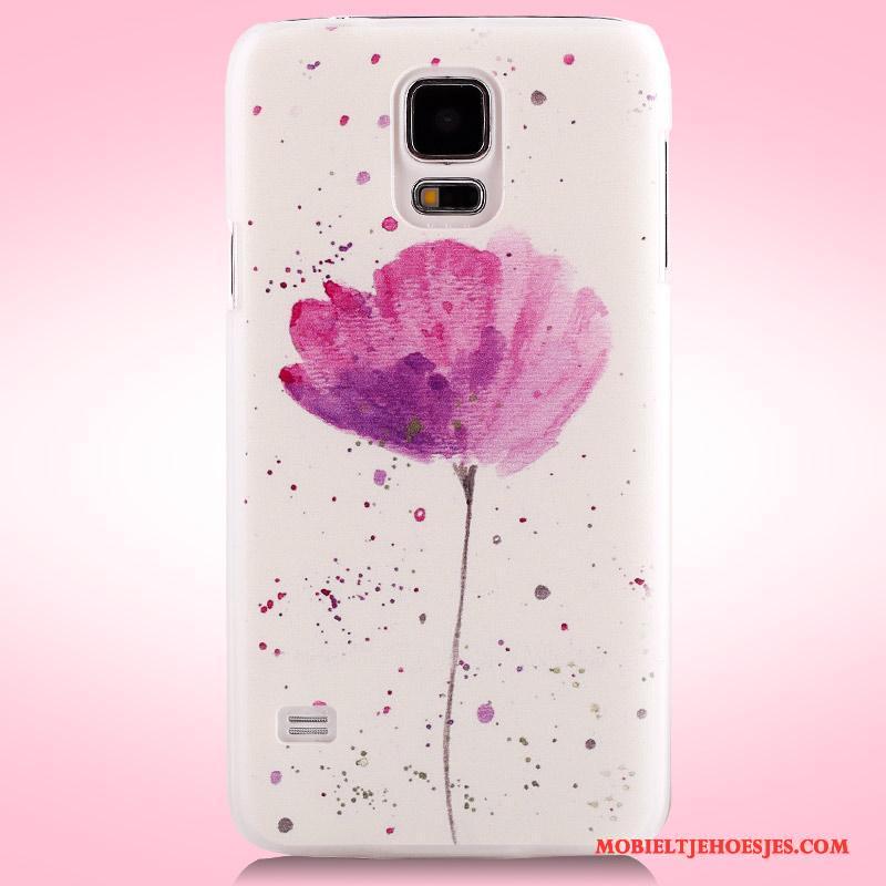 Samsung Galaxy S5 Purper Bescherming Hoesje Telefoon Mobiele Telefoon Geschilderd Ster