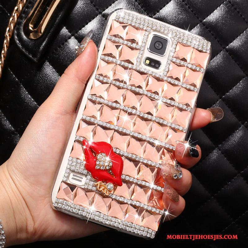 Samsung Galaxy S5 Trend Ster Roze Hoes Hard Hoesje Kleur