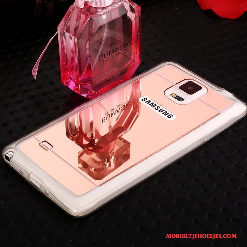 Samsung Galaxy S5 Zilver Met Strass Spiegel Hoesje Telefoon Siliconen Bescherming Ster