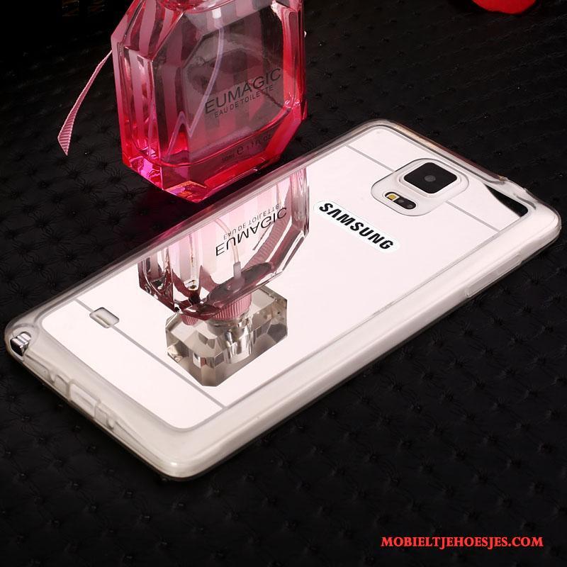Samsung Galaxy S5 Zilver Met Strass Spiegel Hoesje Telefoon Siliconen Bescherming Ster