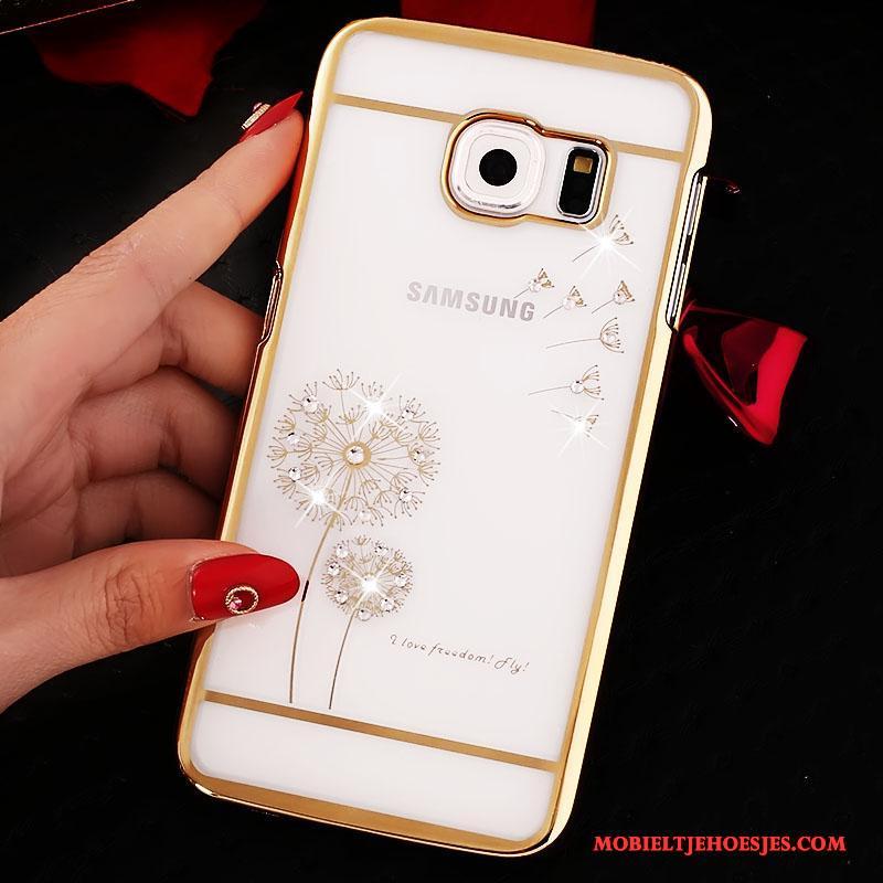 Samsung Galaxy S6 Anti-fall Ster Goud Hoesje Met Strass Mobiele Telefoon Plating