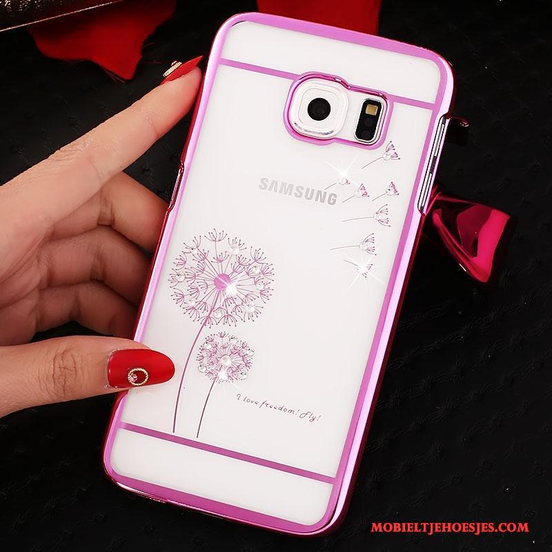 Samsung Galaxy S6 Anti-fall Ster Goud Hoesje Met Strass Mobiele Telefoon Plating