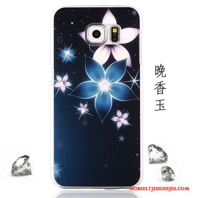 Samsung Galaxy S6 Bescherming Anti-fall Met Strass Roze Ster Hoesje Telefoon Trend