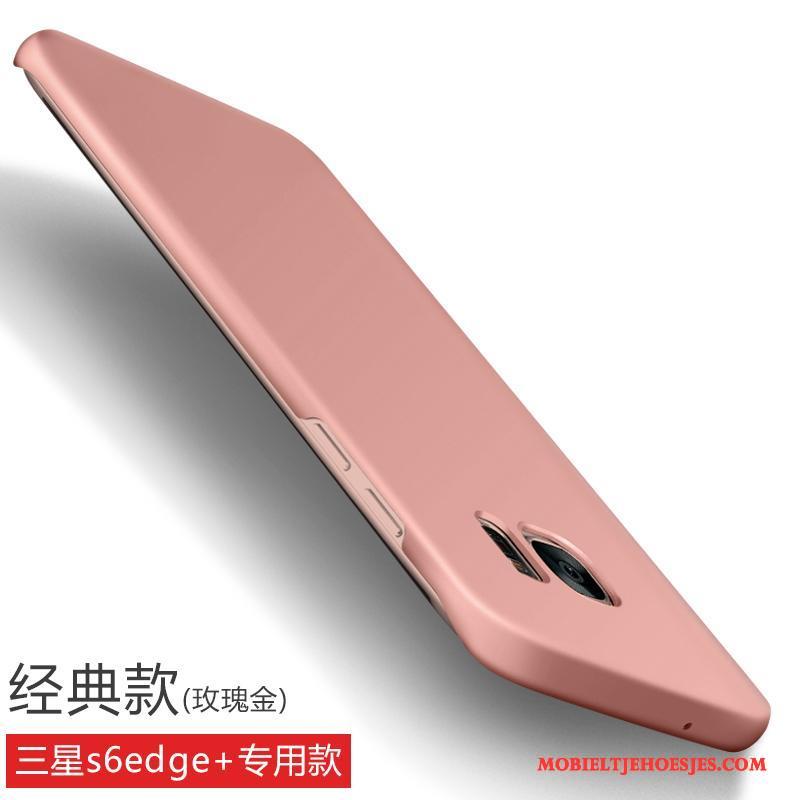 Samsung Galaxy S6 Edge + Anti-fall Trend Dun Hoesje Telefoon Rood Ster Bescherming