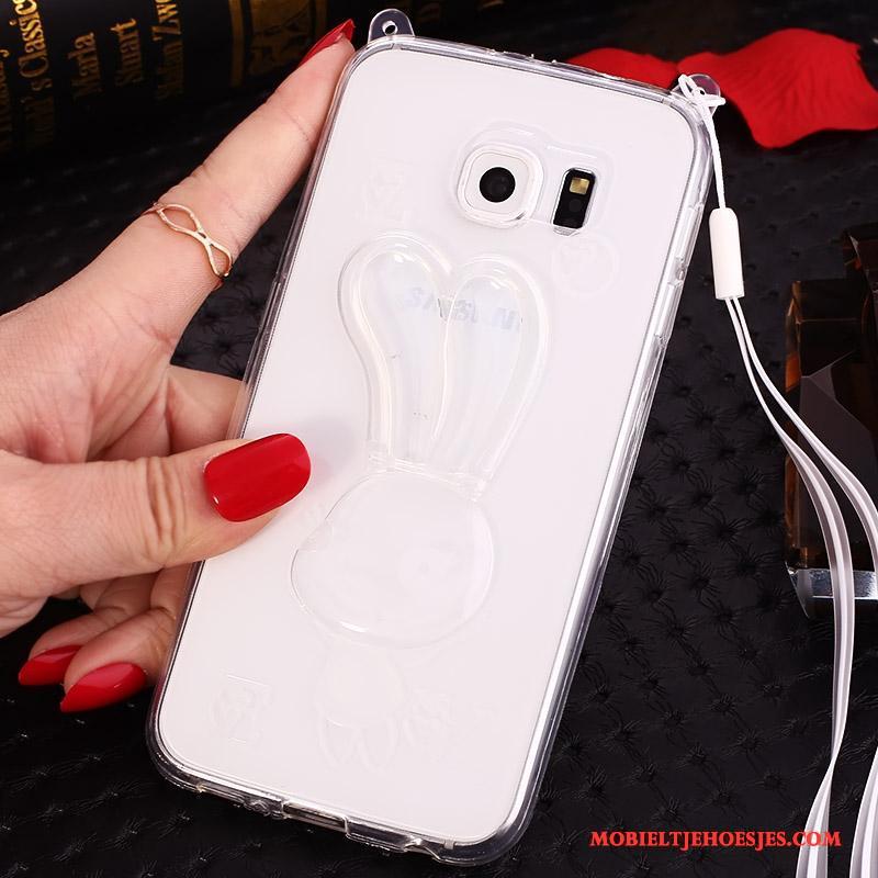 Samsung Galaxy S6 Edge + Bescherming Hoesje Telefoon Spotprent Siliconen Hanger Ster Met Strass