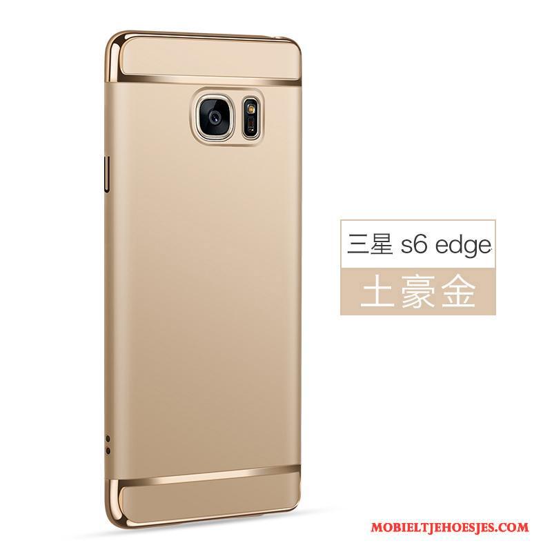 Samsung Galaxy S6 Edge Hard Schrobben Ster Bescherming Hoesje Telefoon Zilver